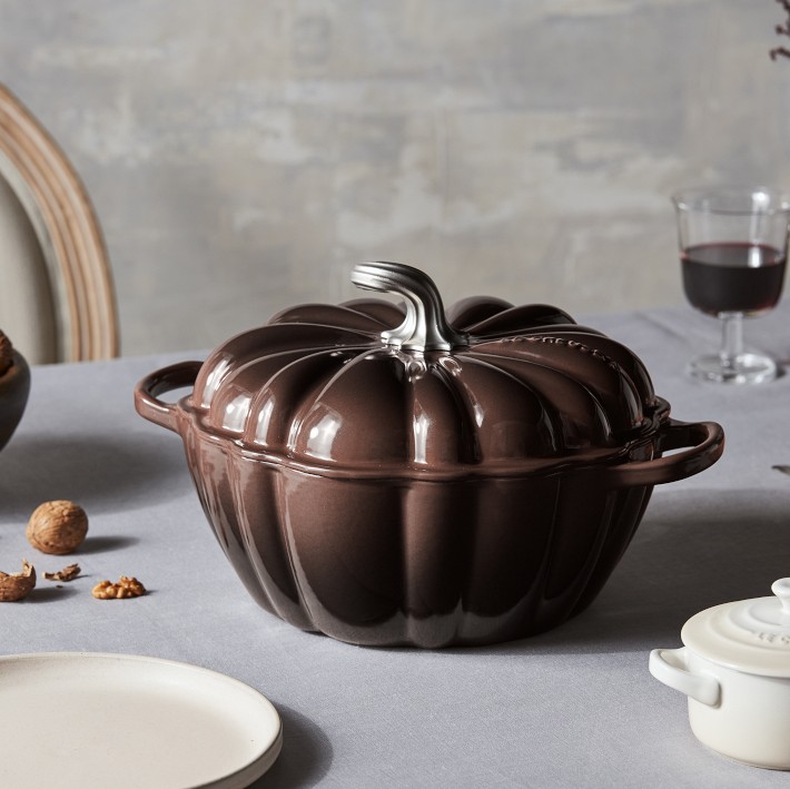 Le Creuset Enameled Cast Iron Pumpkin Cocotte 4 Qt Williams Sonoma