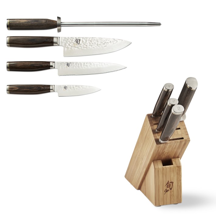 Shun Premier 5 Piece Knife Block Set Williams Sonoma