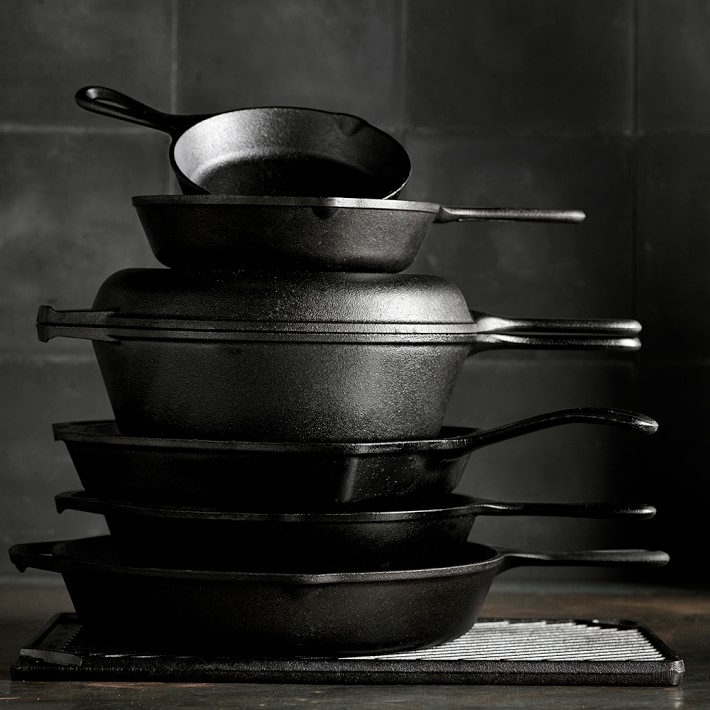 Lodge Seasoned Cast Iron Covered Deep Skillet Williams Sonoma