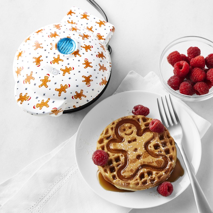 Dash Gingerbread Man Mini Waffle Maker Iron Williams Sonoma