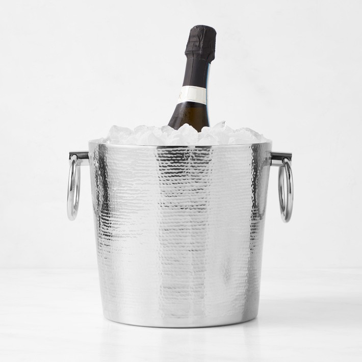 Hammered Stainless Steel Champagne Bucket Williams Sonoma