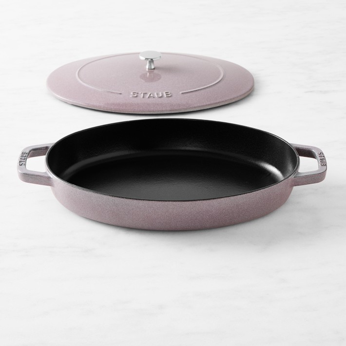 Staub Cast Iron Oval Gratin Baking Dish With Lid Williams Sonoma