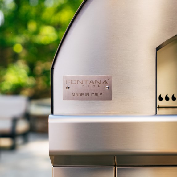 Fontana Forni Mangiafuoco Wood Fired Pizza Oven And Cart Williams Sonoma