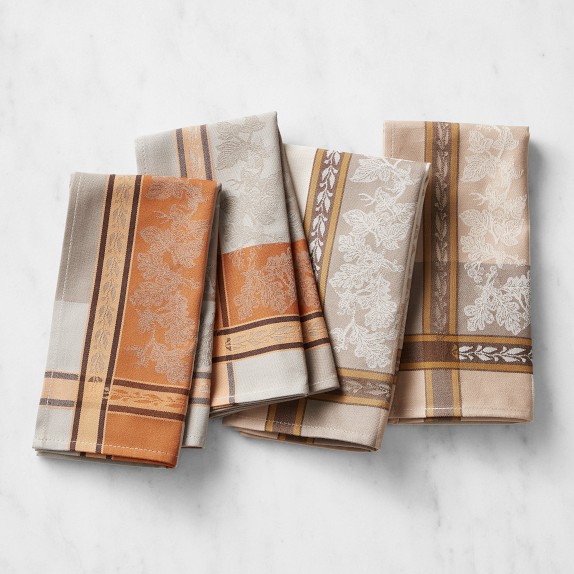 Jacquard Foliage Napkins Set Of 4 Williams Sonoma