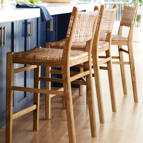 Sullivan Woven Counter Stool Kitchen Stools Williams Sonoma