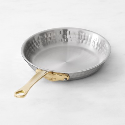 Mauviel M Elite B Hammered Stainless Steel Fry Pan Williams Sonoma