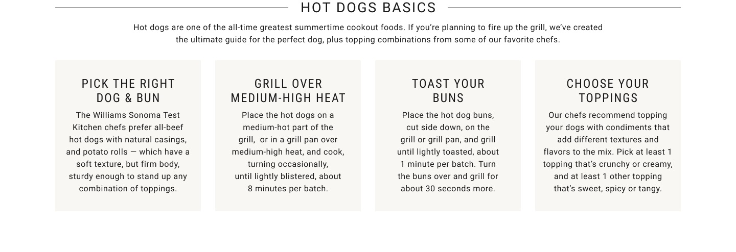 Hot Dog Basics