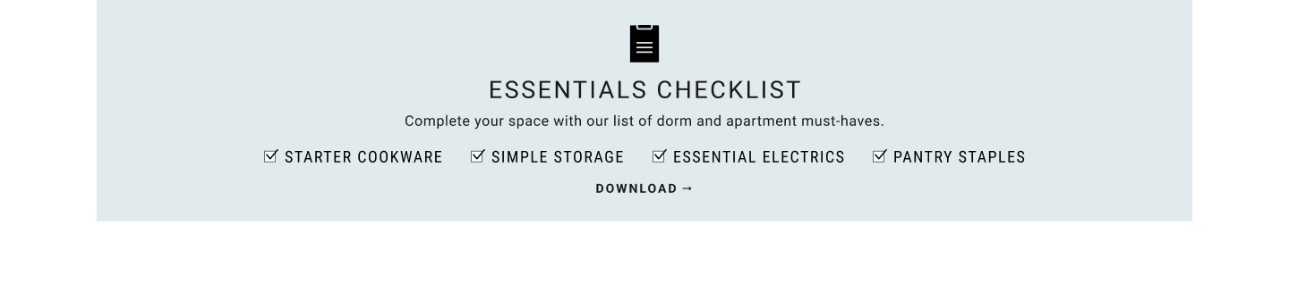Essentials Checklist