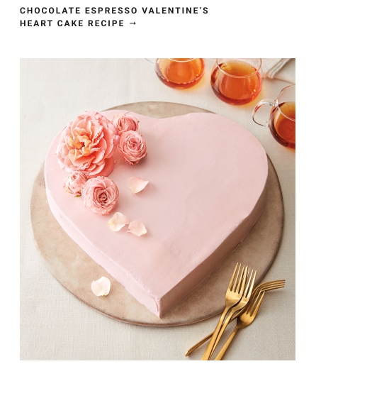 Chocolate Espresso Valentine's Heart Cake Recipe