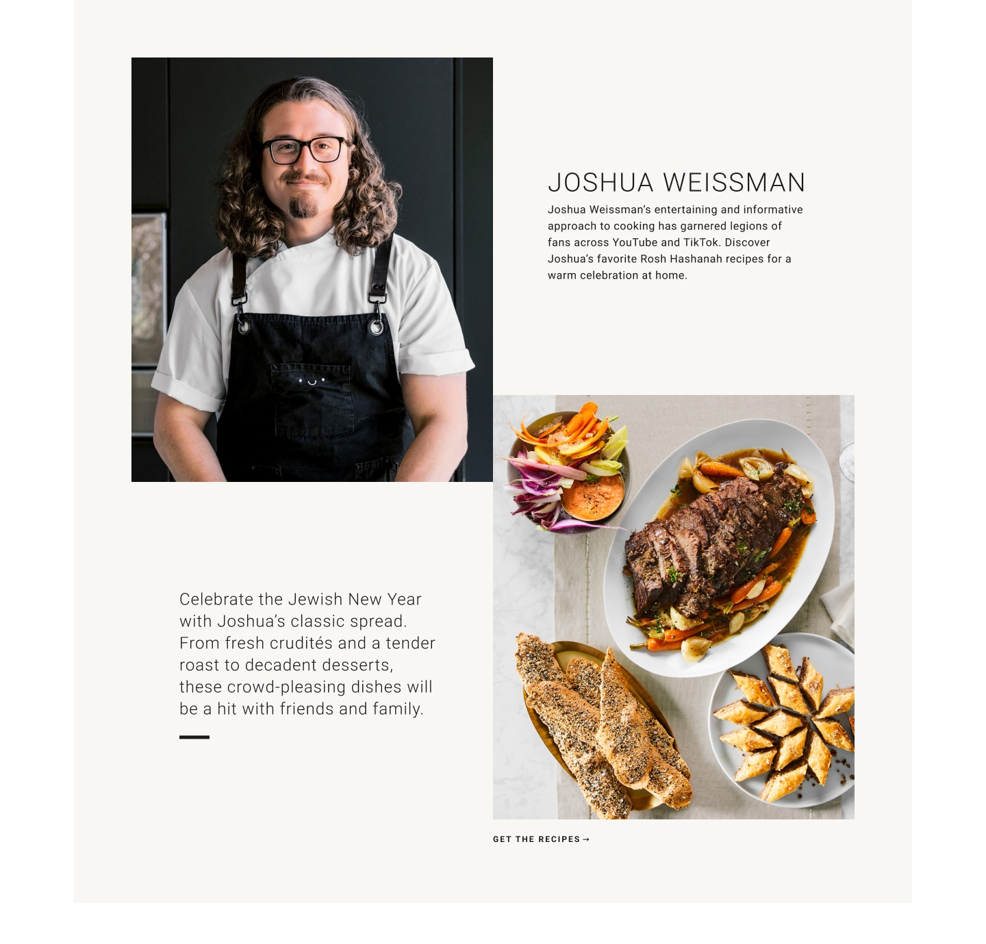 Joshua Weissman Rosh Hashanah Menu