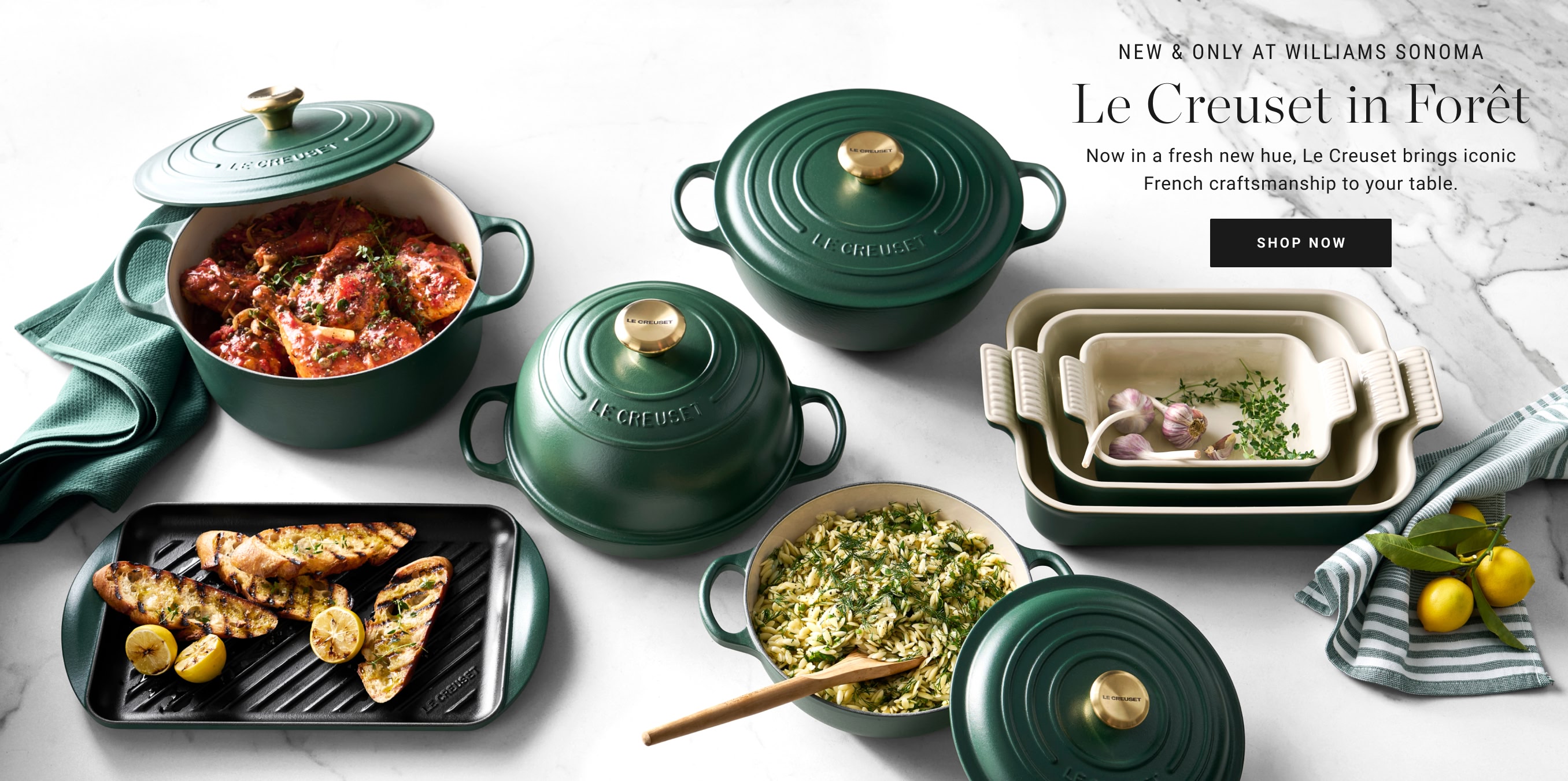Shop Le Creuset For&ecirc;t Collection