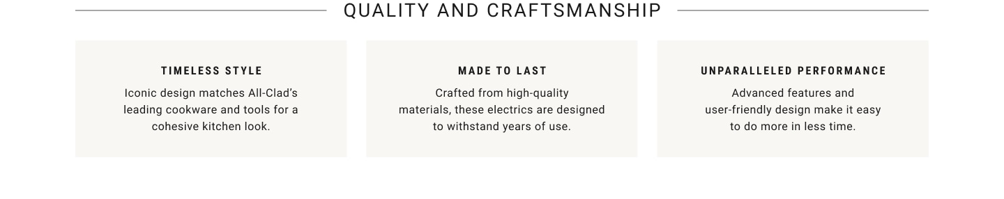 Quality and Craftsmanship