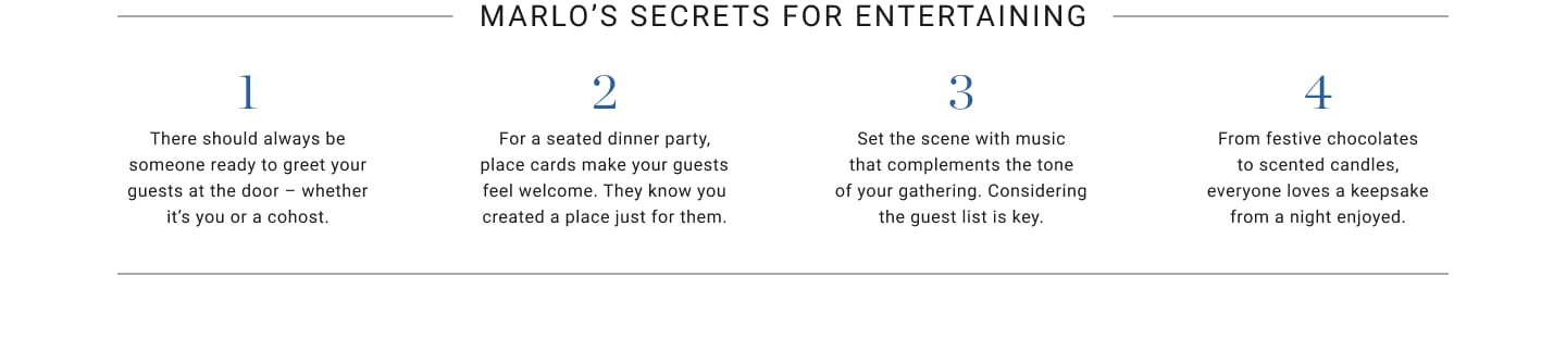 Marlo's Secrets for Entertaining