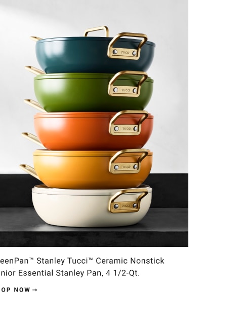 NEW! GreenPan™ Stanley Tucci™ Ceramic Nonstick Junior Essential Stanley Pan, 4 1/2-Qt.