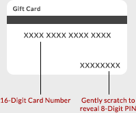 Back of Gift Card