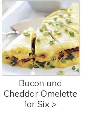 Bacon and Cheddar Omelette for Six >