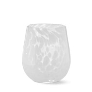 AERIN White Confetti Stemless Wine Glasses