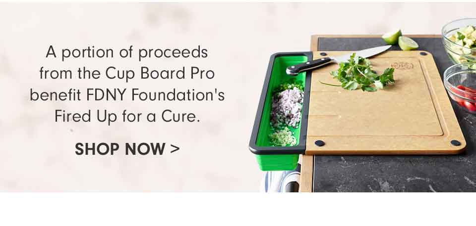 A portion of proceeds from the Cup Board Pro benefit FDNY Foundation’s Fired Up for a Cure