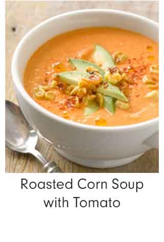 Roasted Corn Soup with Tomato