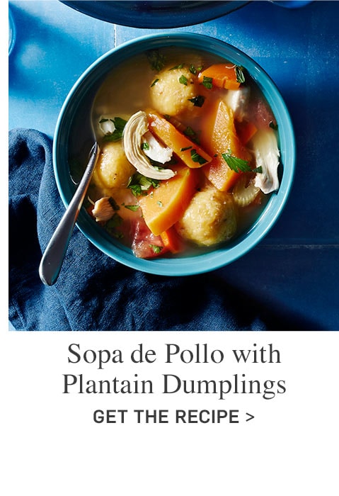 Sopa de Pollow with Plantain Dumplings >