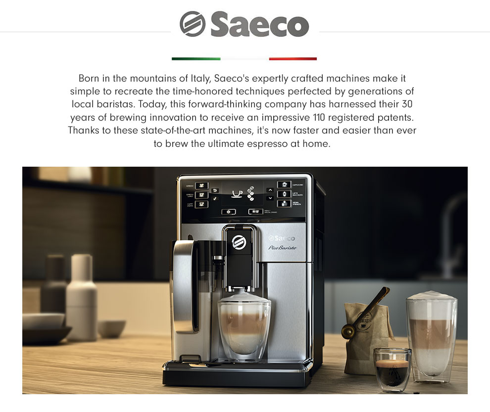 Saeco PicoBaristo Fully Automatic Stainless Steel Espresso Machine with