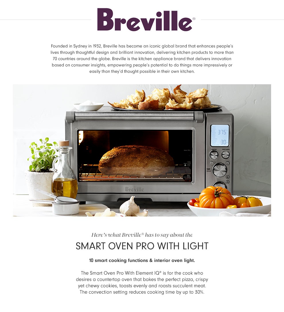 Breville Smart Convection Toaster Oven Pro with Light Williams Sonoma