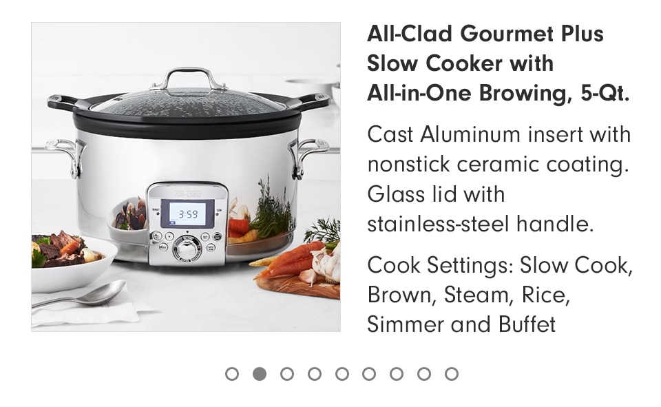 AllClad Cast Iron Electric Slow Cooker 5Qt. Williams Sonoma