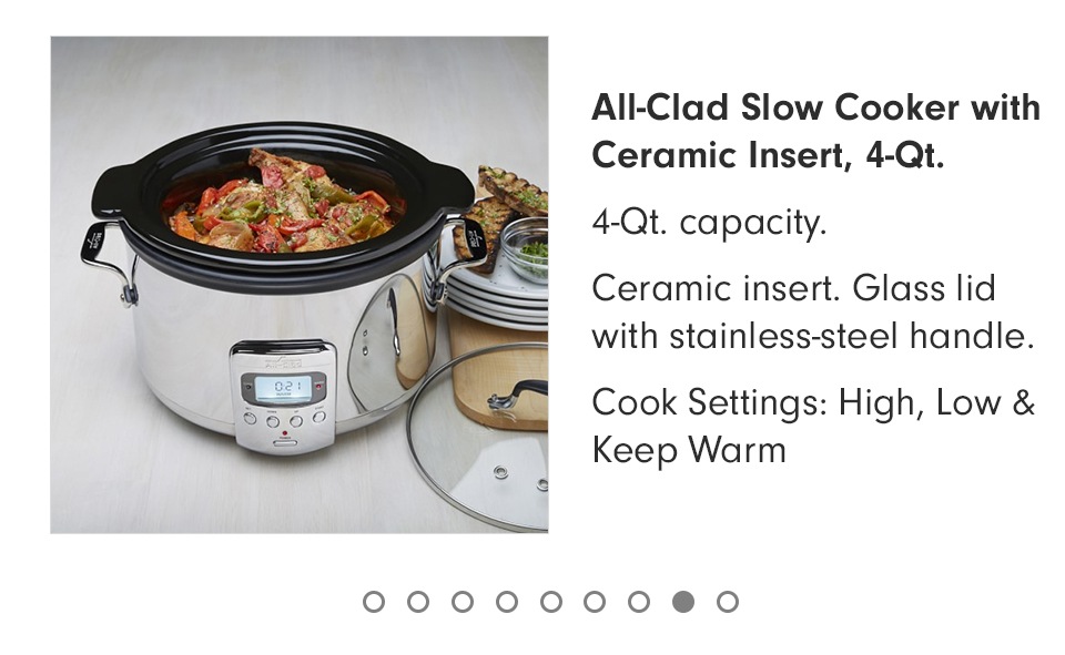 AllClad Cast Iron Electric Slow Cooker 5Qt. Williams Sonoma