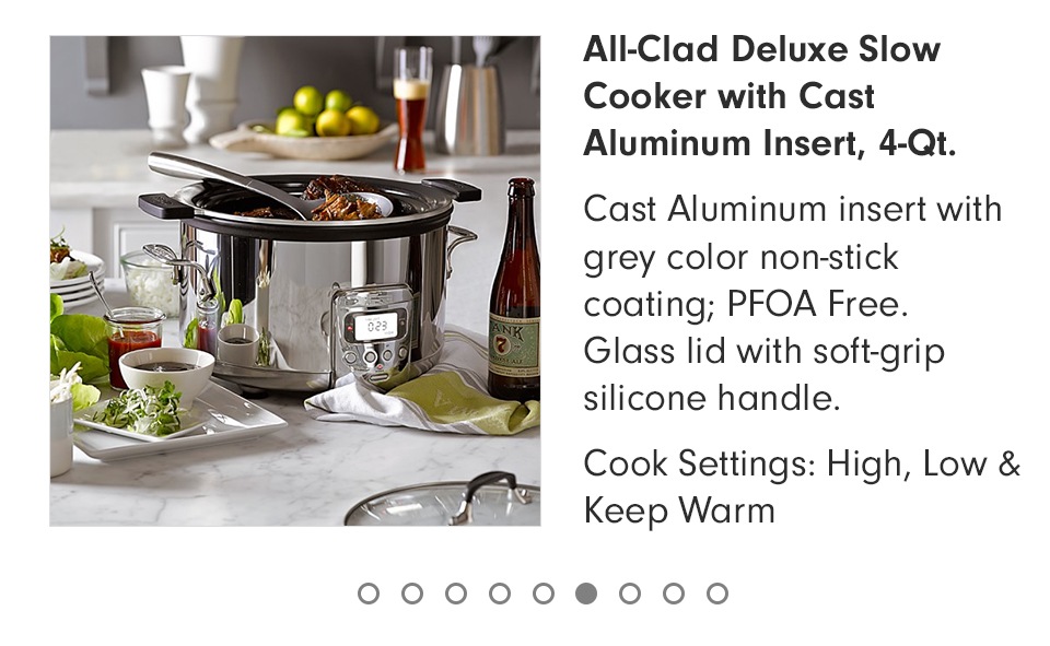 AllClad Cast Iron Electric Slow Cooker 5Qt. Williams Sonoma