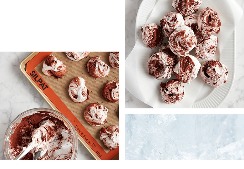 Peppermint and Cocoa Meringues