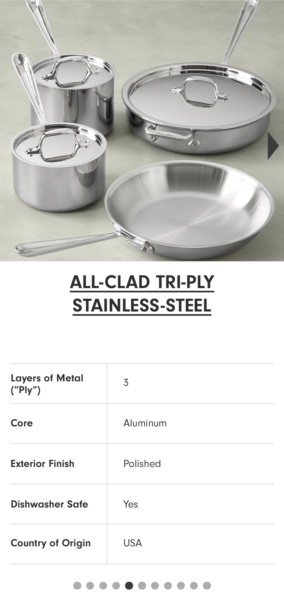 All-Clad Tri-Ply Stainless-Steel >