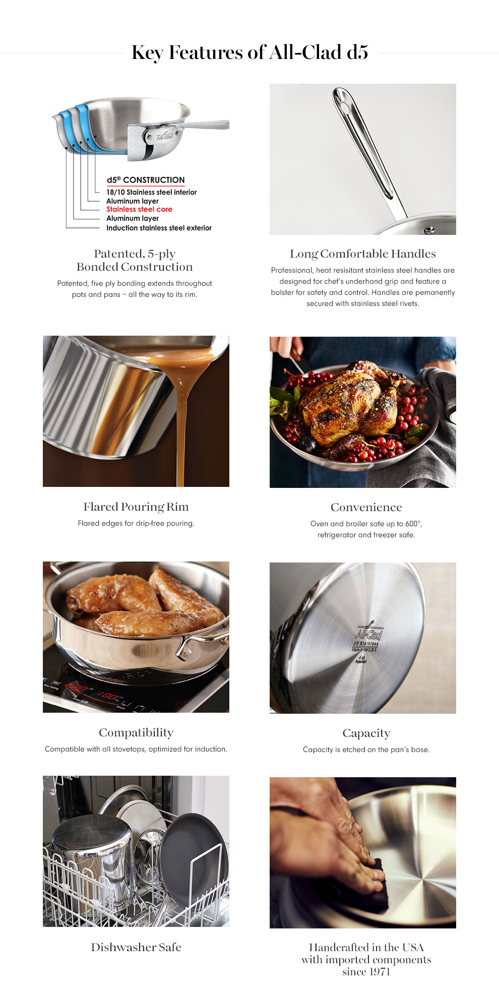 AllClad d5 StainlessSteel 10Piece Cookware Set Williams Sonoma