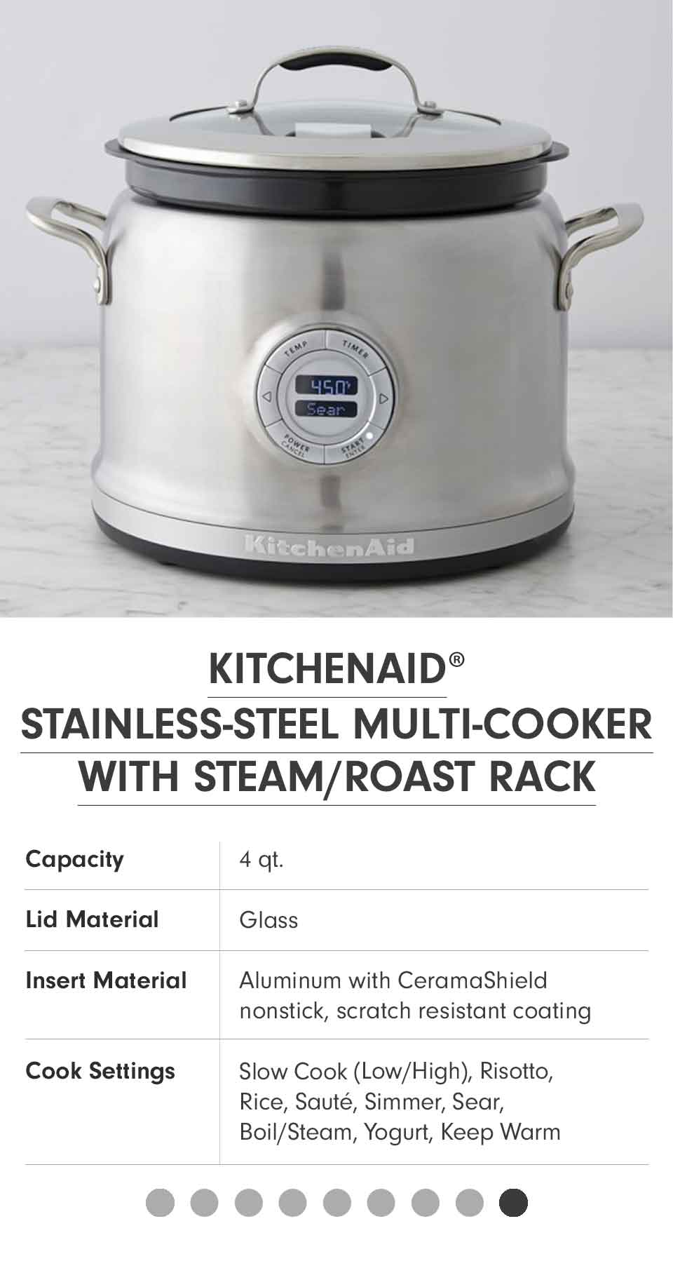 Stainless Steel Kitchenaid Slow Cooker