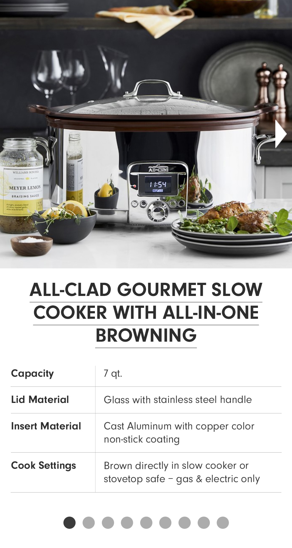 All Clad 7 Quart Deluxe Slow Cooker
