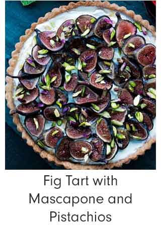 Fig Tart with Mascarpone and Pistachios