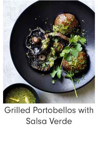 Grilled Portobellos with Salsa Verde