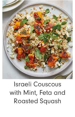 Israeli Couscous with Mint, Feta and Roasted Squash