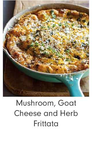 Mushroom, Goat Cheese and Herb Frittata