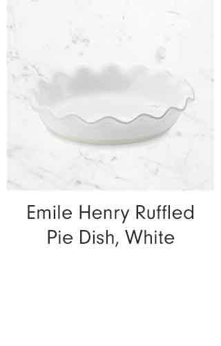 Emile Henry Ruffled Pie Dish, White