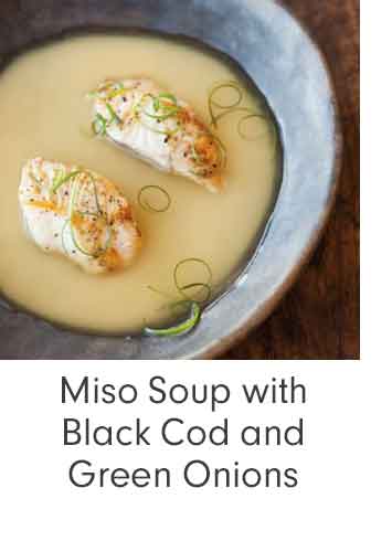 Miso Soup with Black Cod and Green Onions