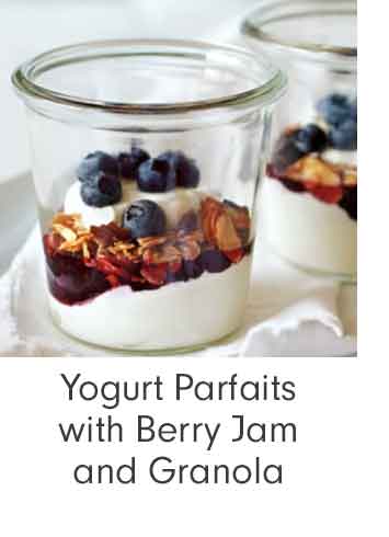 Yogurt Parfaits with Berry Jam and Granola