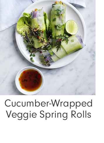 Cucumber-Wrapped Veggie Spring Rolls