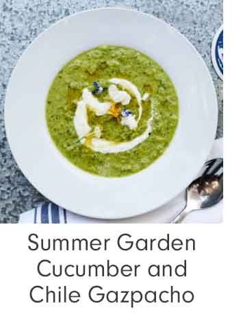 Summer Garden Cucumber and Chile Gazpacho