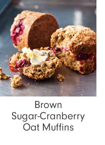 Brown Sugar-Cranberry Oat Muffins