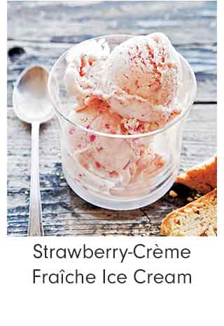 Strawberry-Crème Fraîche Ice Cream