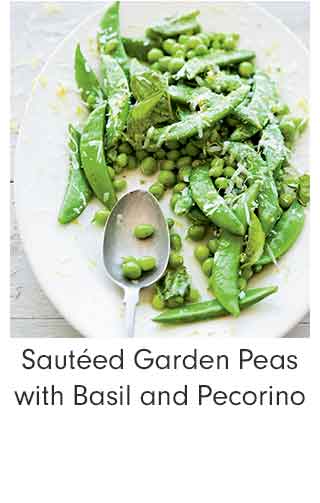 Sautéed Garden Peas with Basil and Pecorino