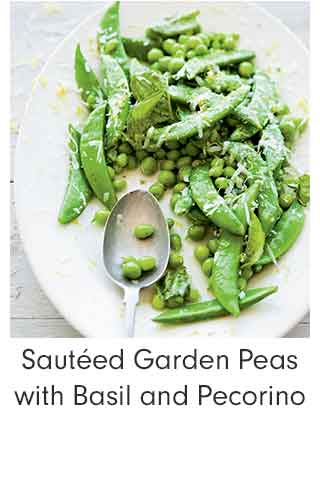 Saut&eacute;ed Garden Peas with Basil and Pecorino