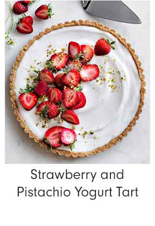 Strawberry and Pistachio Yogurt Tart