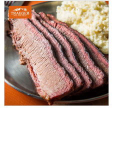 Traeger Coffee and Cocoa Rubbed BBQ Brisket >
