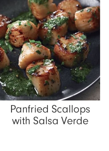 Panfried Scallops with Salsa Verde